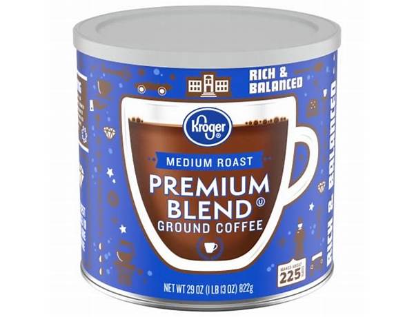 Fall blend medium roast ground coffee food facts
