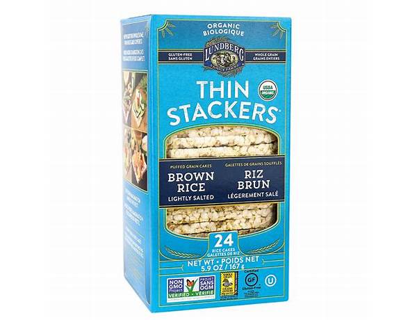 Family farms thin stackers brown rice lightly food facts