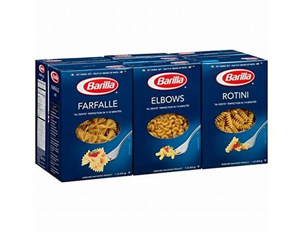 Farfalle/elbows/rotini food facts