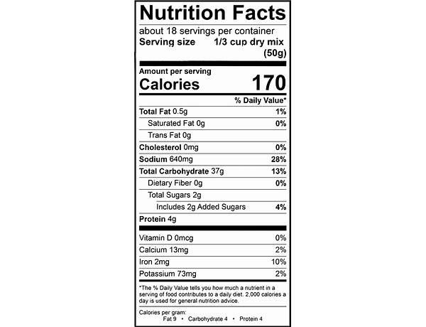 Farmhouse granery nutrition facts