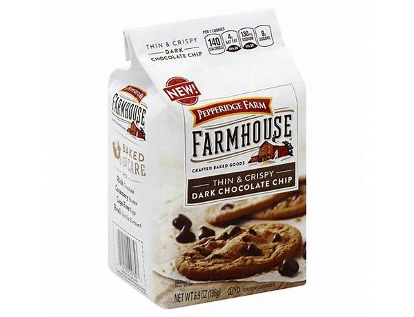 Farmhouse thin crispy dark chocolate chip cookies food facts