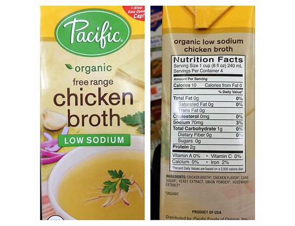 Fat free chicken broth food facts