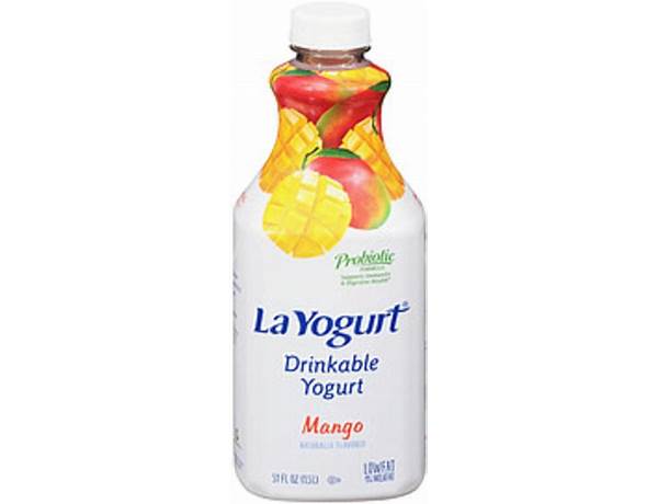 Fat free mango drinkable yogurt food facts