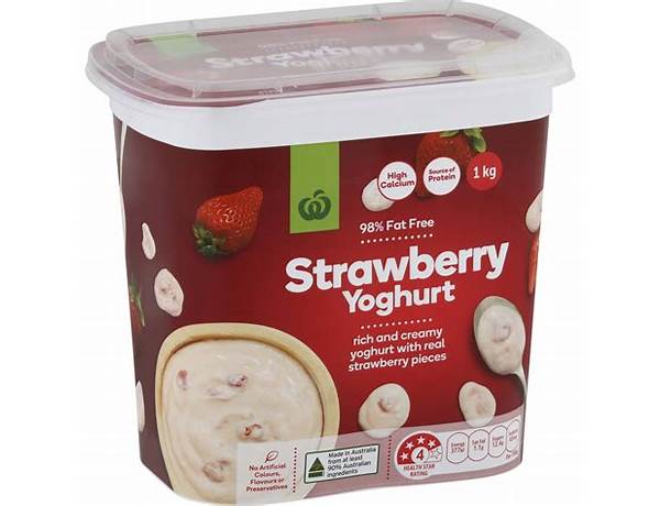 Fat free strawberry  protein yoghurt ingredients