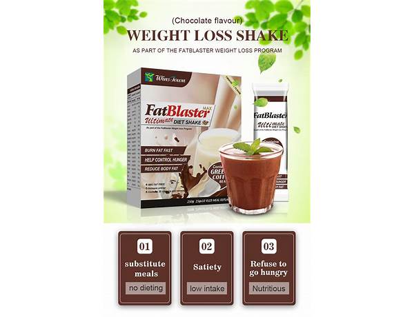 Fatblaster weight loss shake food facts