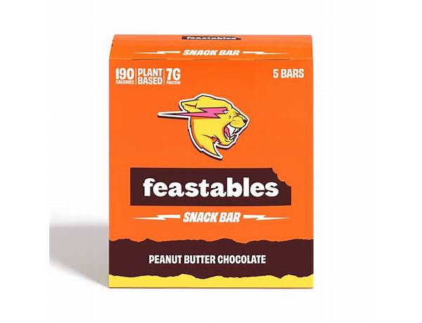 Feastables snack bar- peanut butter chocolate food facts