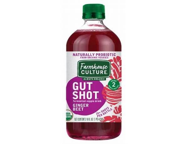 Fermented veggie gut shot ginger beet food facts