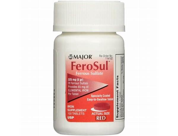 Ferodul ferous sulfate food facts