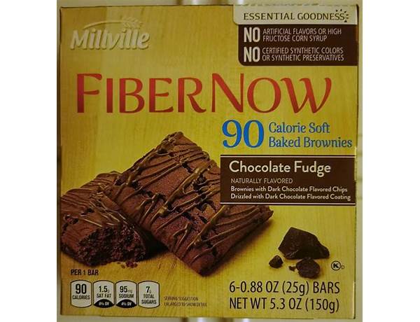 Fiber now chocolate fudge brownies food facts