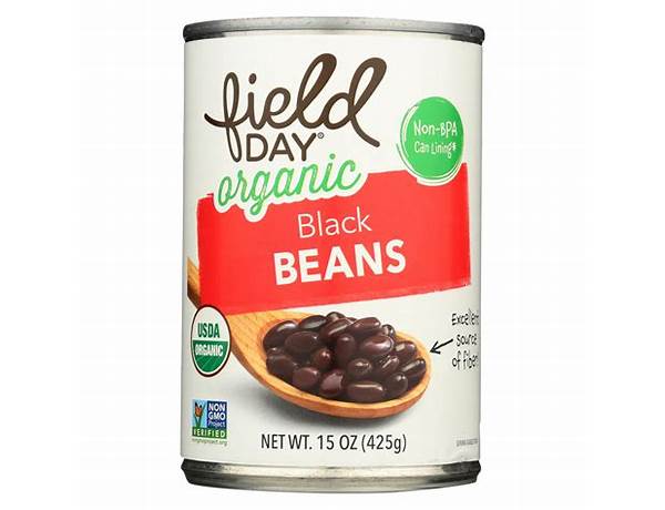 Field day organic black bean food facts