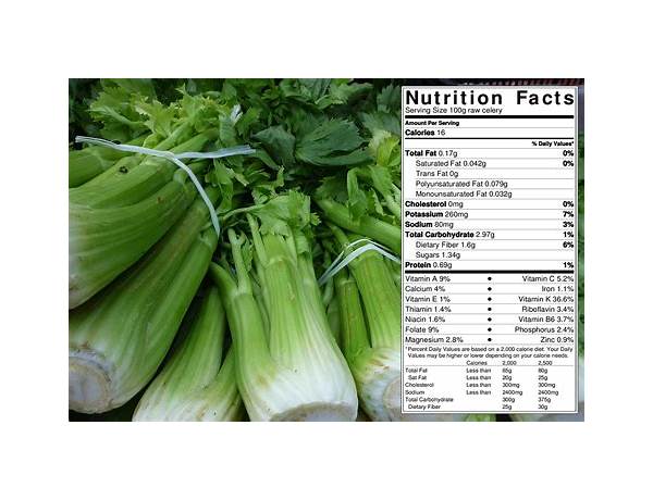 Field packed celery food facts