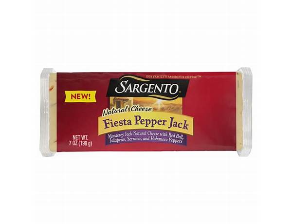 Fiesta pepper jack natural cheese food facts