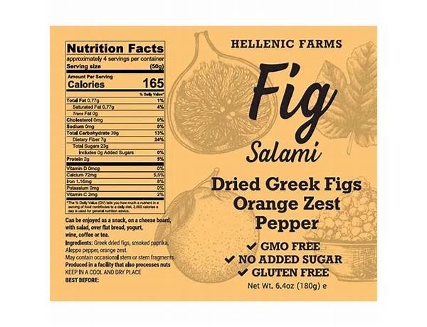 Fig salami nutrition facts