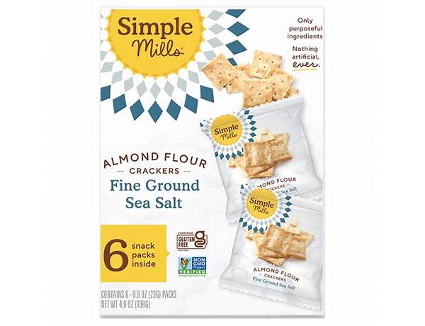 Fine ground sea salt almond flour crackers, sea salt - food facts
