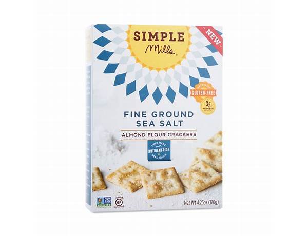 Fine ground sea salt almond flour crackers food facts