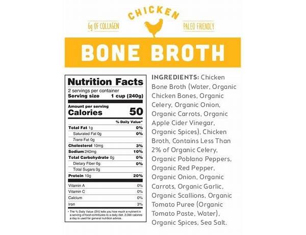 Fire chicken bone broth ingredients