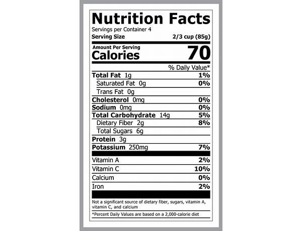 Fire-roasted corn blend nutrition facts