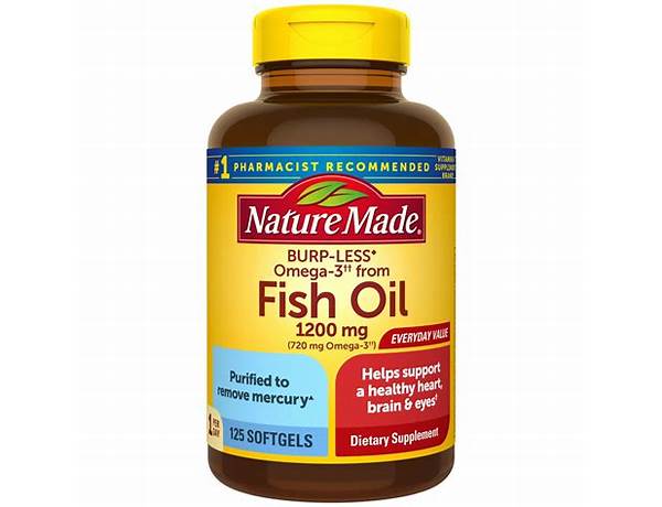 Fish oil 1200mg food facts