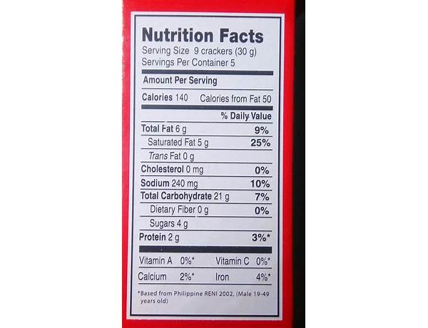 Fita 10's nutrition facts