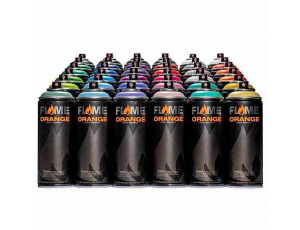 Flame orange spraypaint nutrition facts