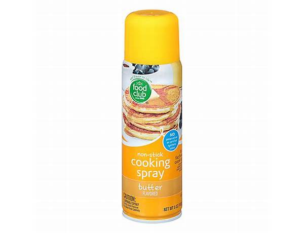 Flavored no stick cooking spray food facts