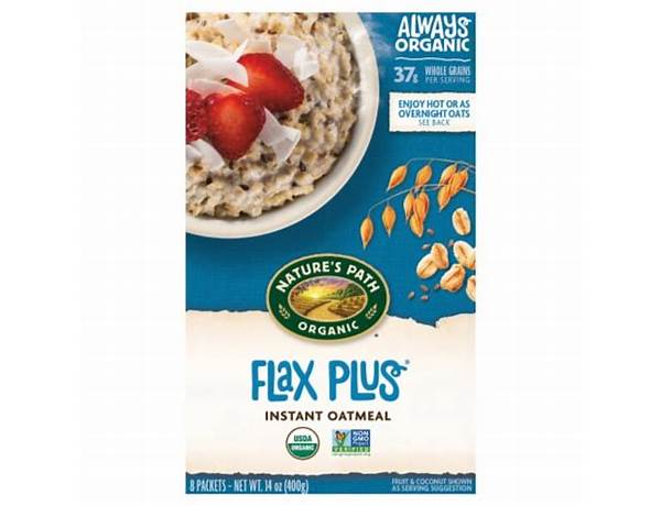 Flax plus instant oatmeal food facts