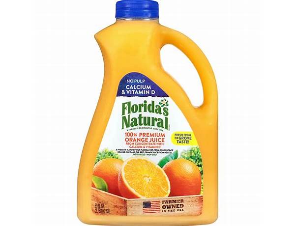 Florida natural no pulp juice food facts