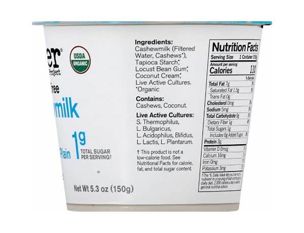 Forager project nutrition facts