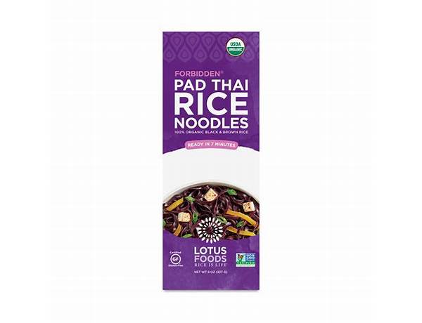 Forbidden pad thai rice noodles food facts