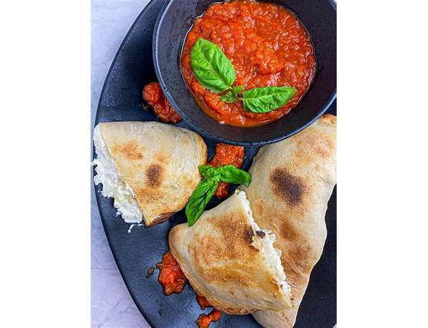 Four cheese calzone ingredients