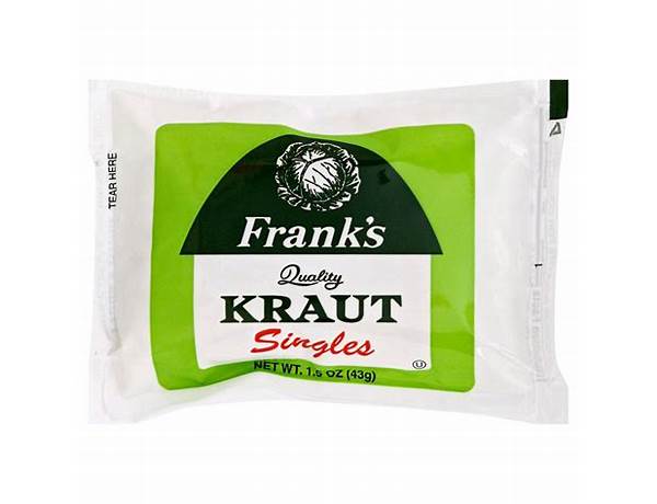 Frank's kraut singles ingredients