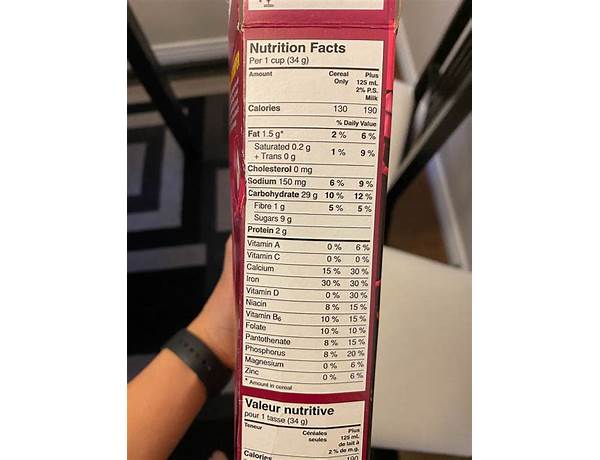 Frankin berry cereal nutrition facts