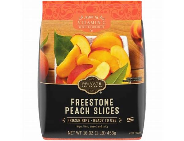 Freestone peach slices food facts