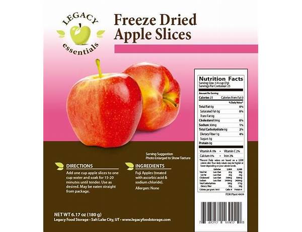 Freeze dried apple slices food facts