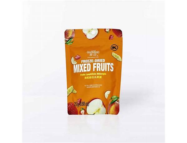 Freeze dried mixed fruit food facts