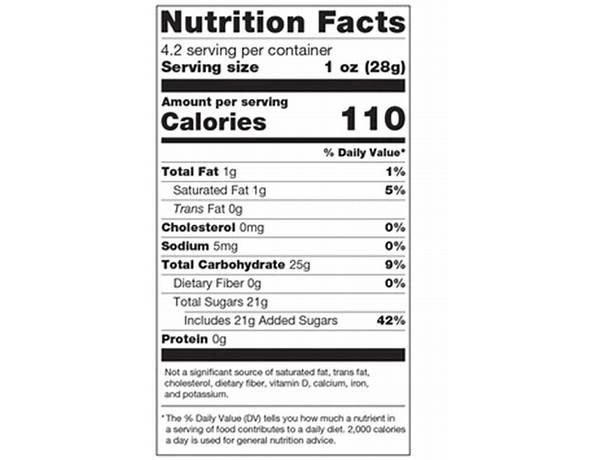 Freeze dried rainbow bites nutrition facts