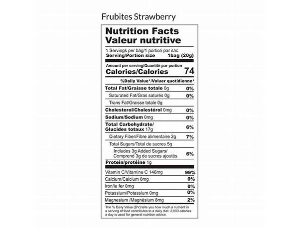 Freeze dried strawberries and bananas nutrition facts