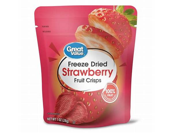 Freeze dried strawberry fruit crisps food facts
