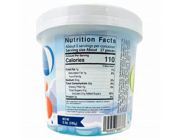 Freeze nums nutrition facts