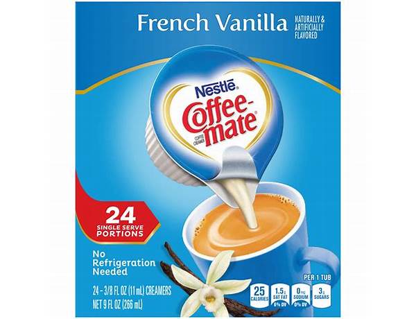 French vanilla coffee creamer food facts