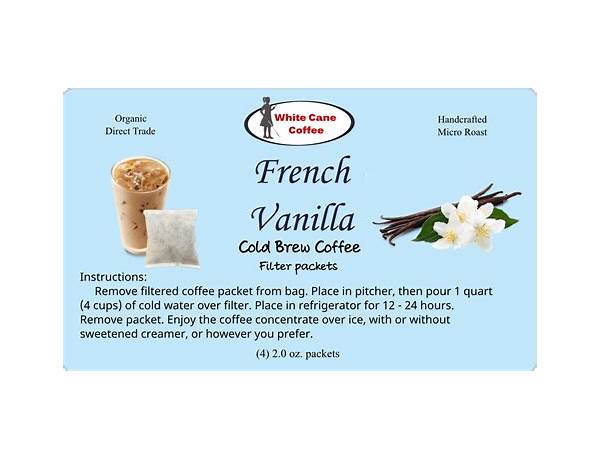 French vanilla cold brew coffee food facts