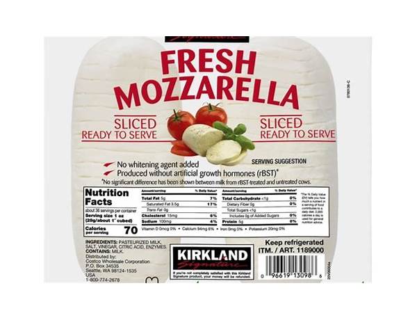 Fresh mozzarella nutrition facts