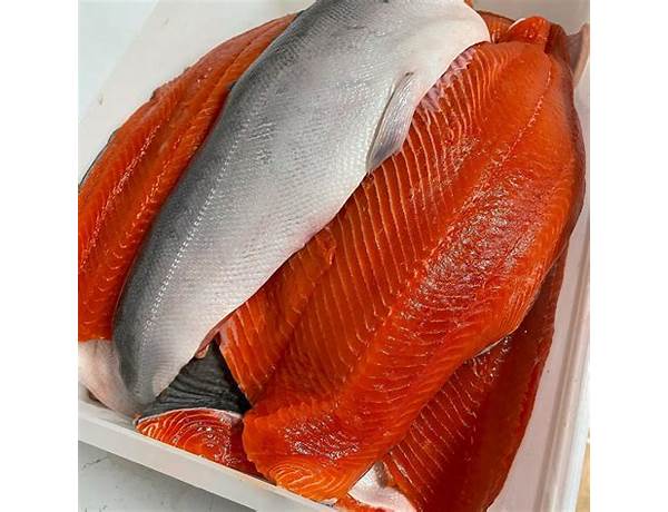 Fresh wild sockeye salmon fillet ingredients