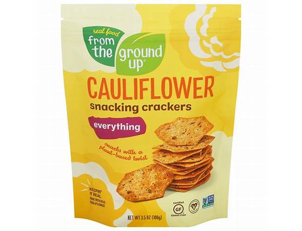 From the ground up cauliflower snacking crackers food facts