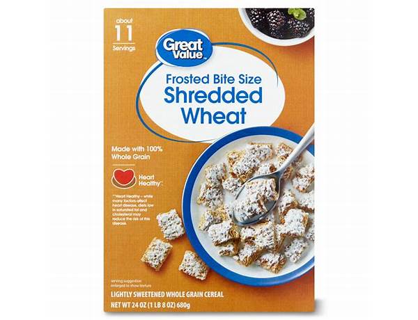 Frosted shredded bite size wheats food facts