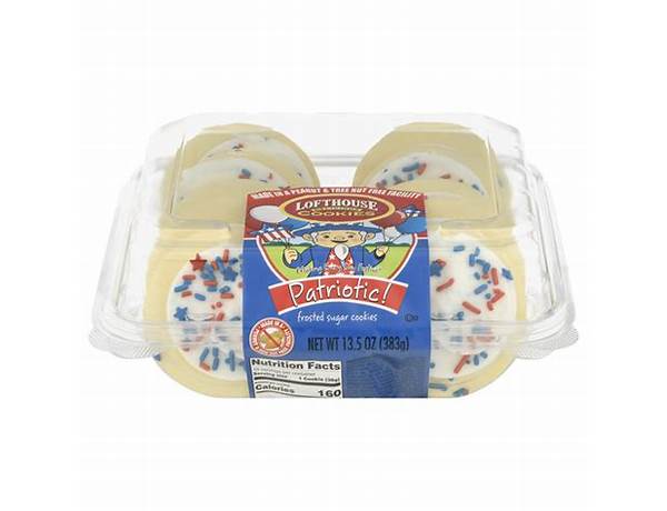 Frosted sugar cookies patriotic nutrition facts