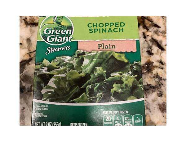 Frozen chopped spinach food facts