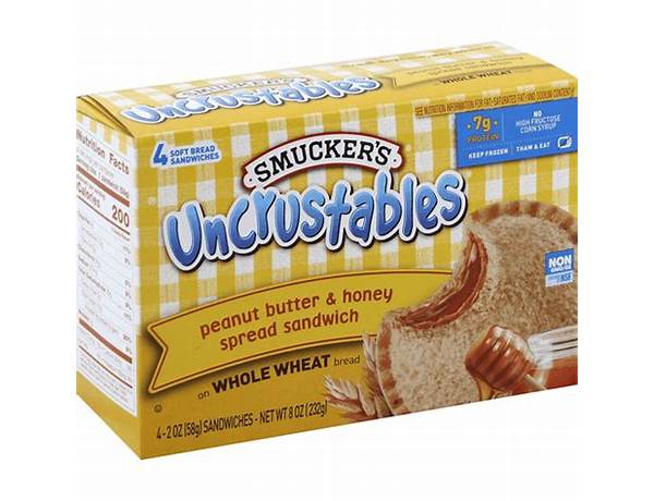 Frozen uncrustables whole wheat peanut butter food facts