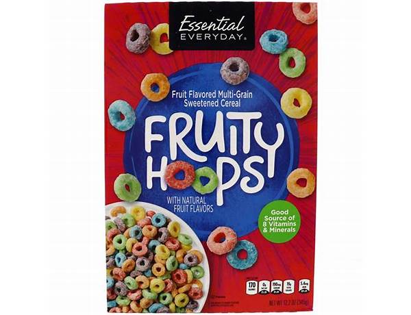 Fruit flavored multi-grain sweetened cereal food facts