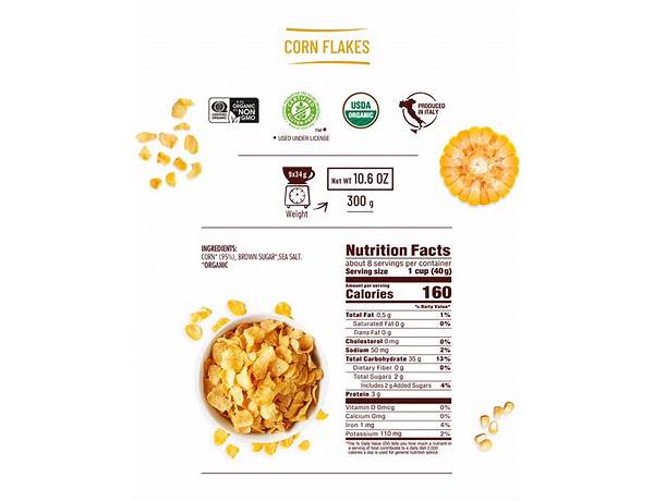 Fruit juice corn flakes food facts